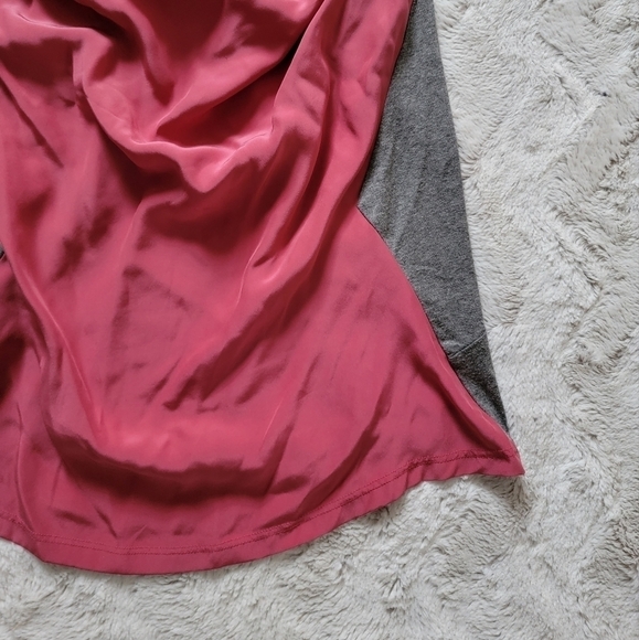Scoop NYC Pink Silk Gray Fabric Sleeveless Lightweight Blouse Size S - Picture 5 of 10